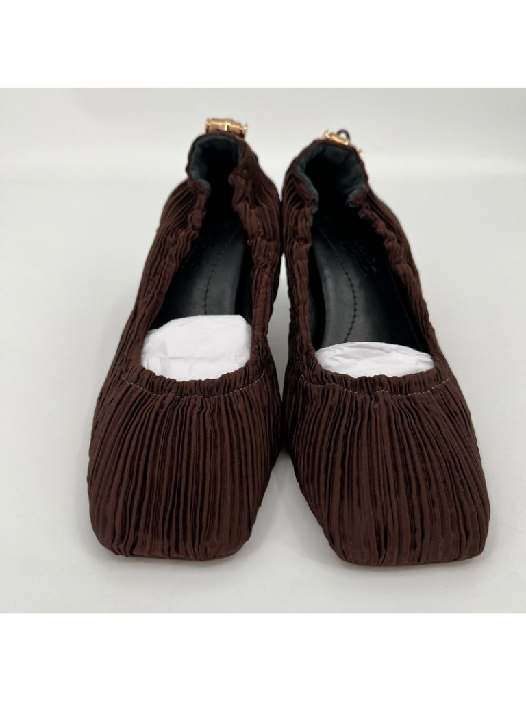 Cult Gaia Winona Pumps Java Size 8.5 Eu 38.5 Fabric Square Toe Drawstring Heel — image 3 of 8